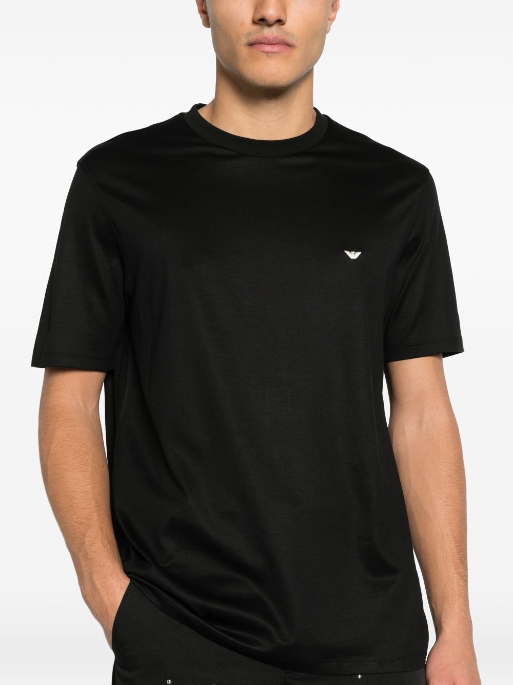 Emporio Armani Black T-Shirts & Polos