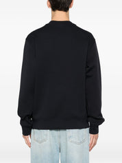 Emporio Armani Sweaters Blue — Cotton Crewneck for Men