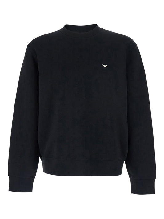 Emporio Armani Black Sweaters — Men's Topwear
