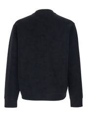 Emporio Armani Sweaters Black — Cotton Crewneck for Men