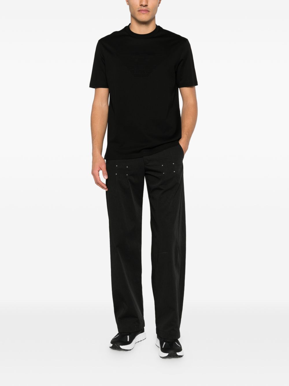 Emporio Armani T-shirts and Polos — Black Men's Topwear