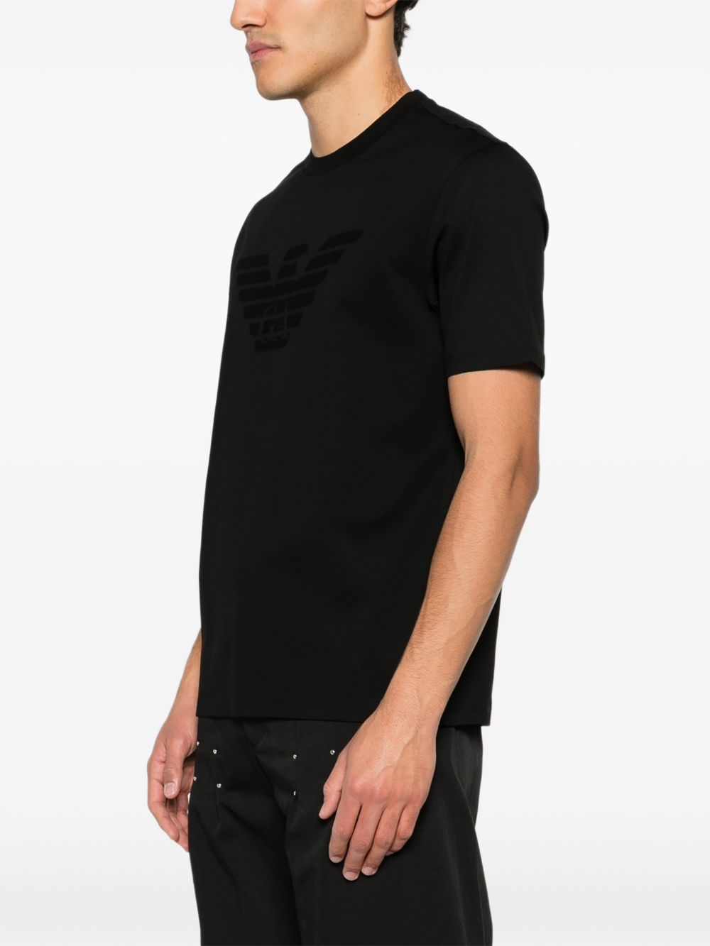 Emporio Armani T-shirts and Polos — Black Men's Topwear