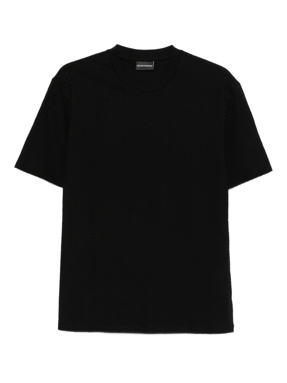 Emporio Armani Black Logo Cotton T‑Shirt