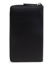 Emporio Armani Wallets Black — Sleek Zip Bi‑Fold Wallet