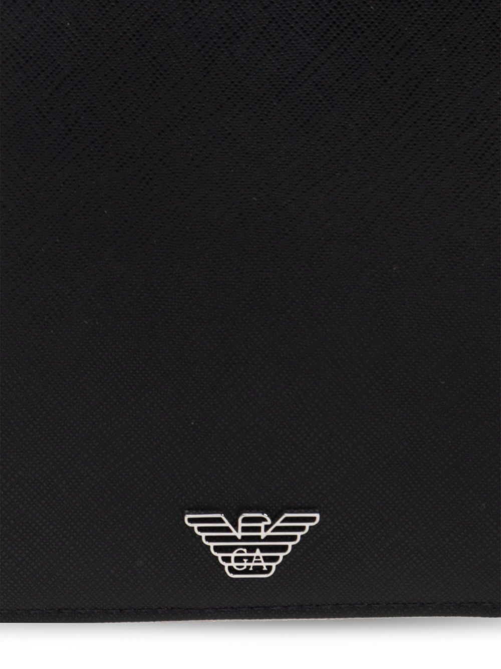 Emporio Armani Wallets Black — Sleek Zip Bi‑Fold Wallet