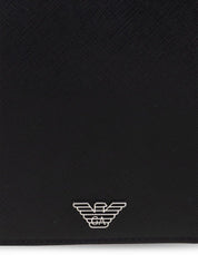 Emporio Armani Wallets Black — Sleek Zip Bi‑Fold Wallet