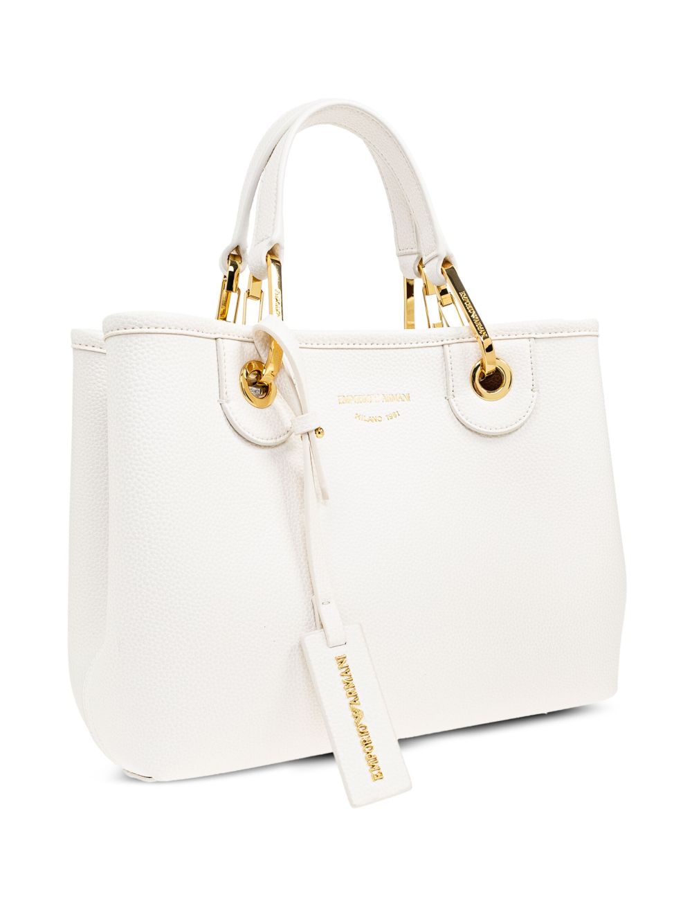 Emporio Armani White Shopper — Small MyEA Shopping Bag