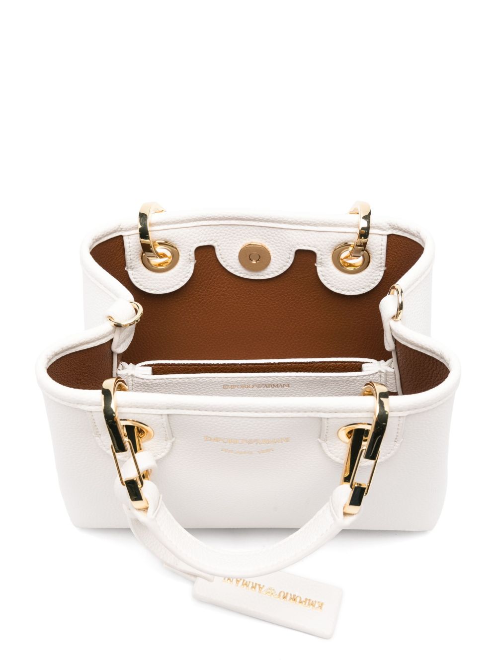 Emporio Armani White Shopper Bag — Effortless Elegance