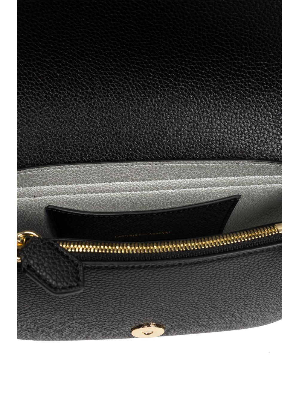 Emporio Armani Black Shoulder Bag — Flap Crossbody