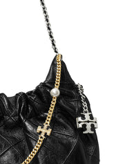 Tory Burch Black Shoulder Bag — Fleming Mini Hobo