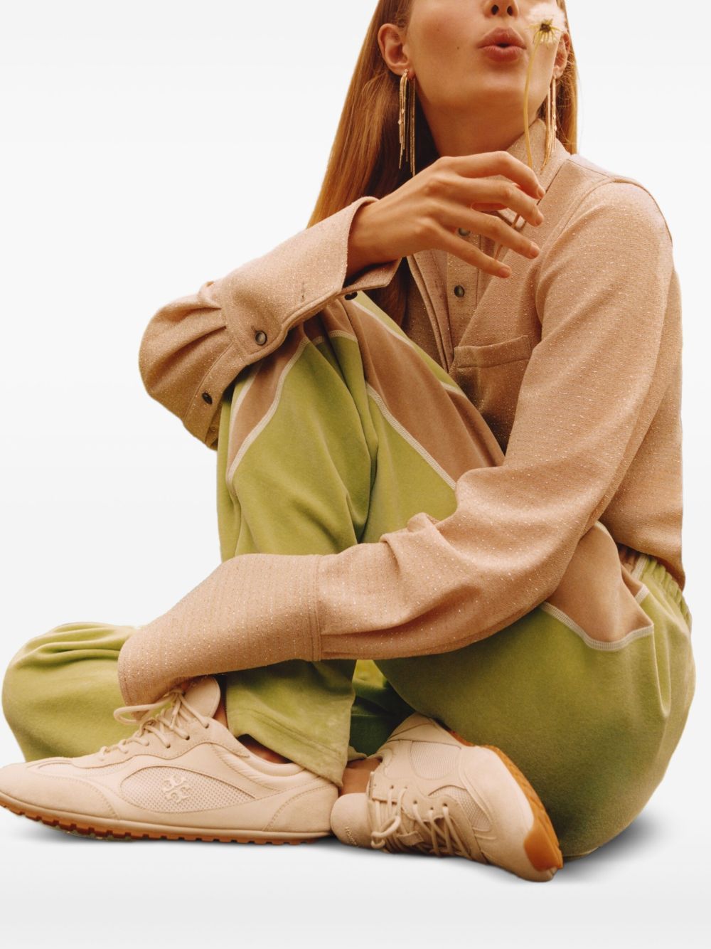 Tory Burch Sneakers Beige — Suede Field Sneakers