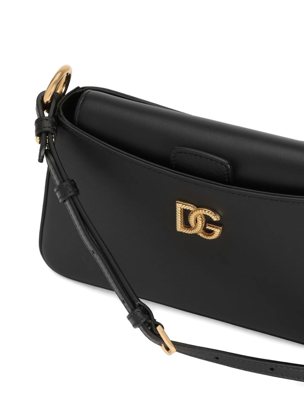 Dolce & Gabbana Black Leather Phone Bag — Sleek Clutch