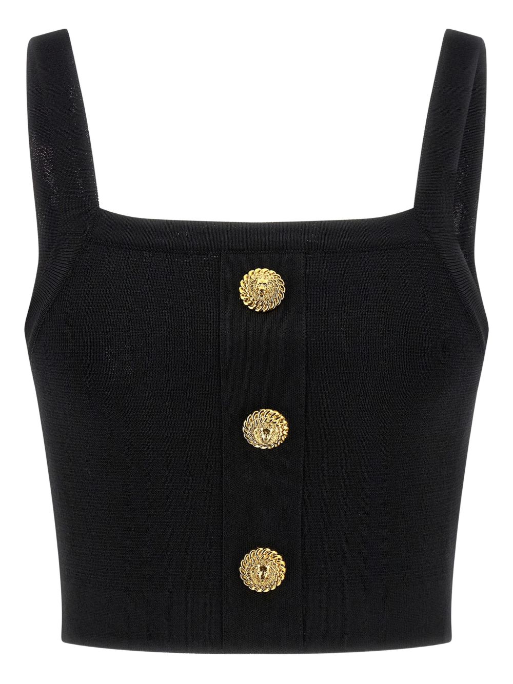 Balmain Black Brassiere Top: Effortless Elegance