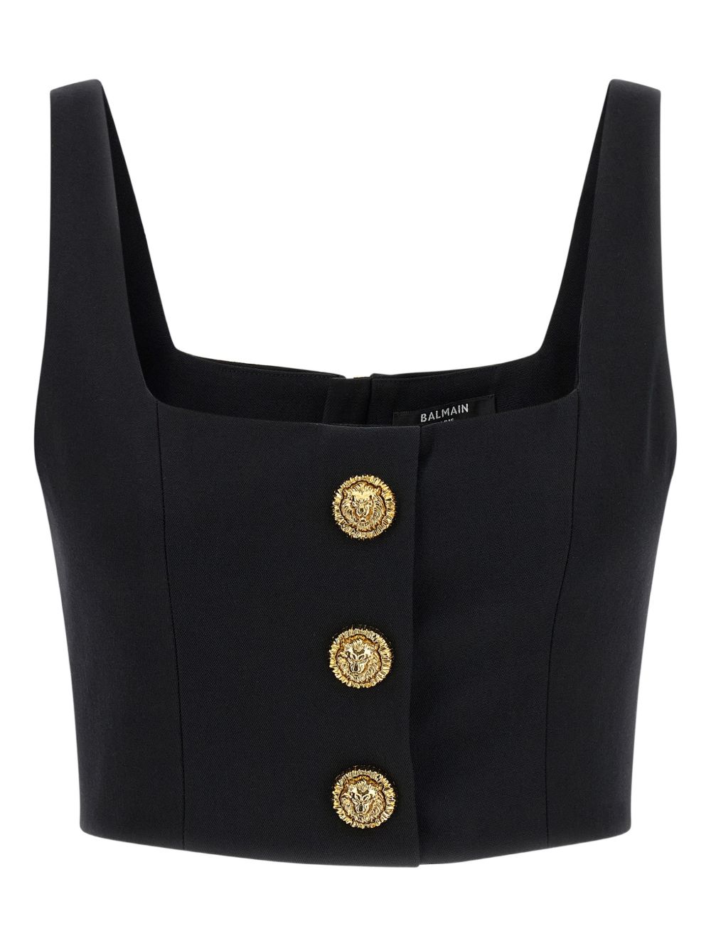 Balmain Black Top: Elegance Redefined