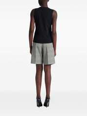 Balmain Black Cotton Brush Print Top for Women