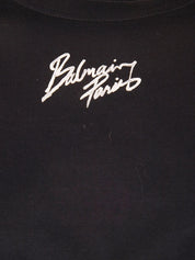 Balmain Black Cropped T-shirt: Effortless Elegance