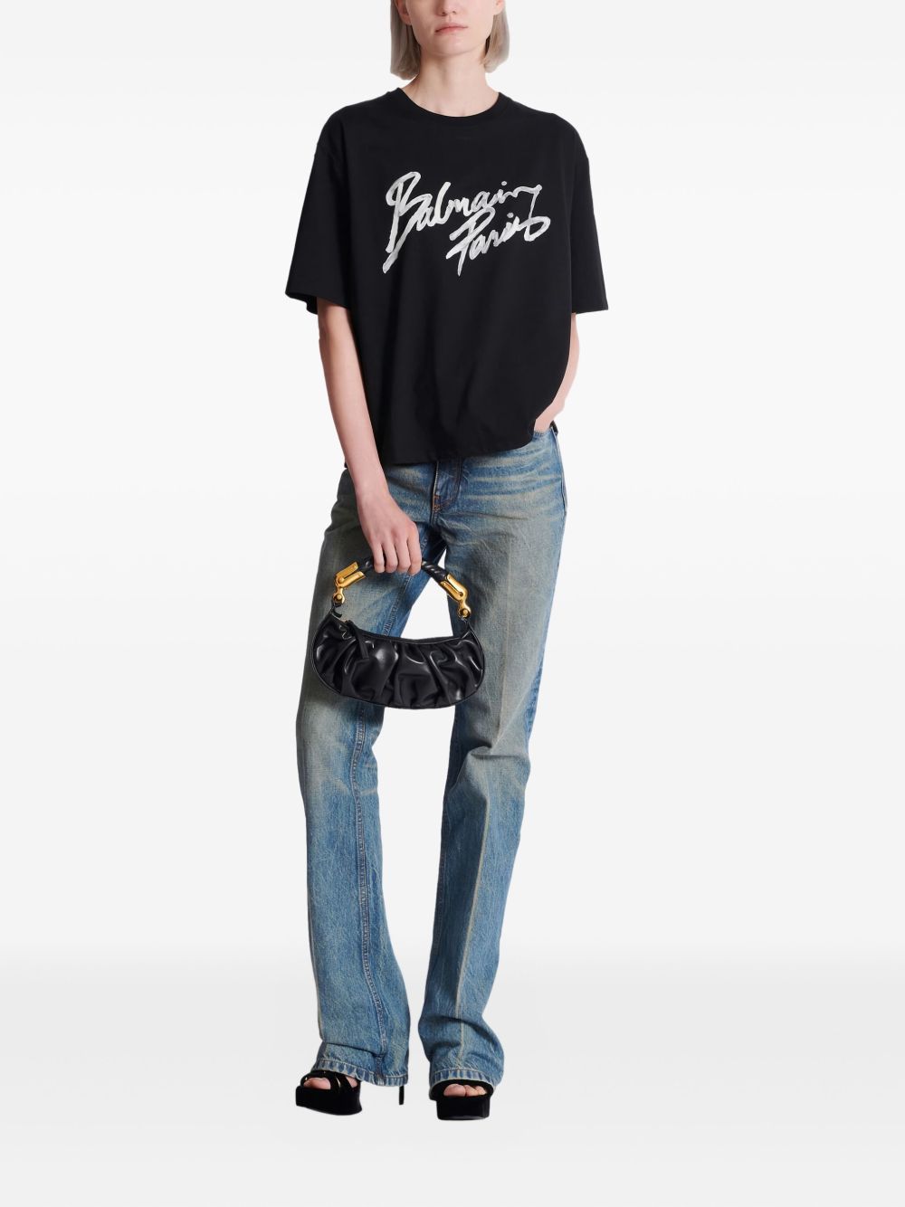 Balmain Black T-shirts and Polos for Women