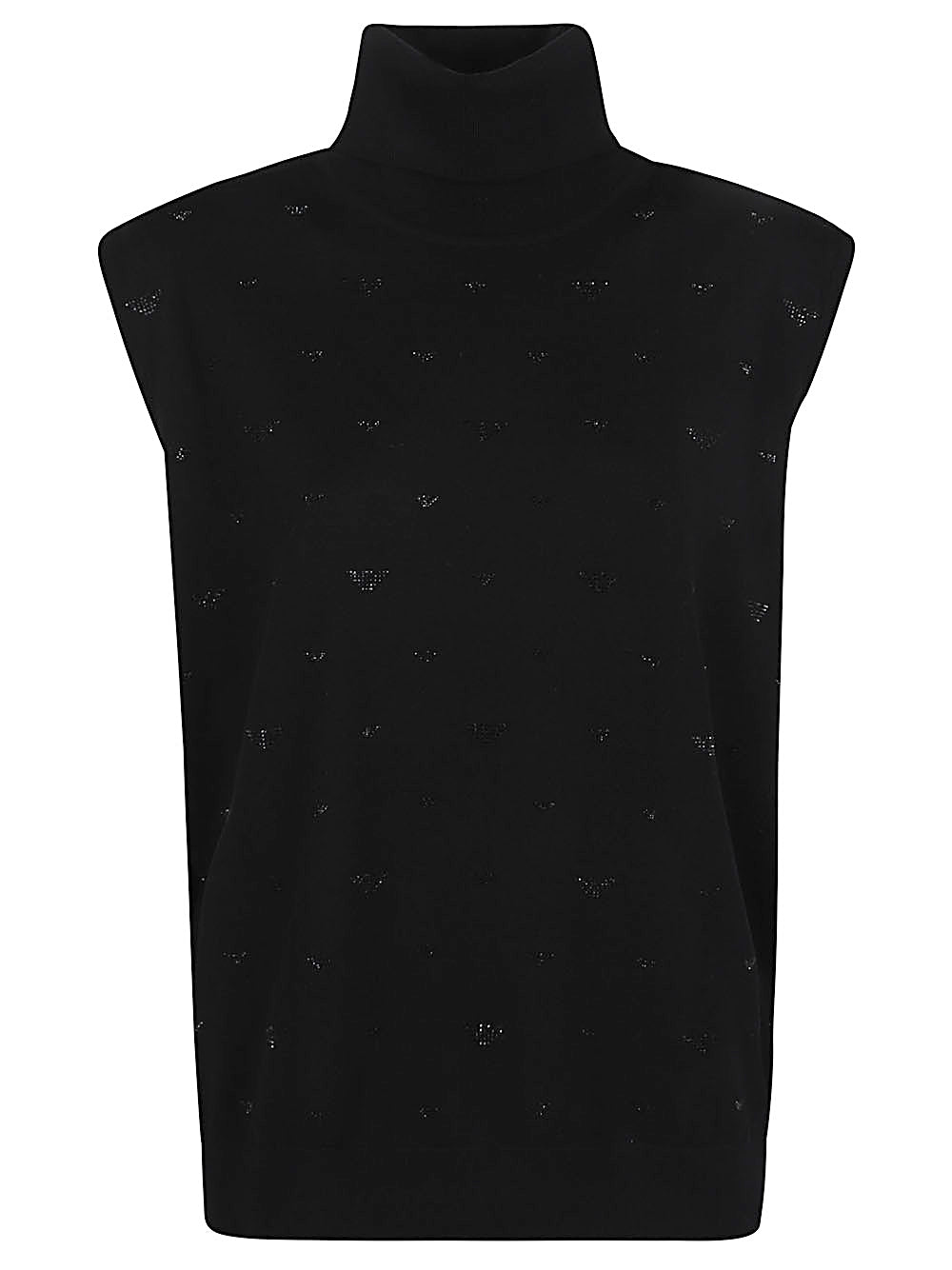 Emporio Armani Black Turtleneck Top for Women