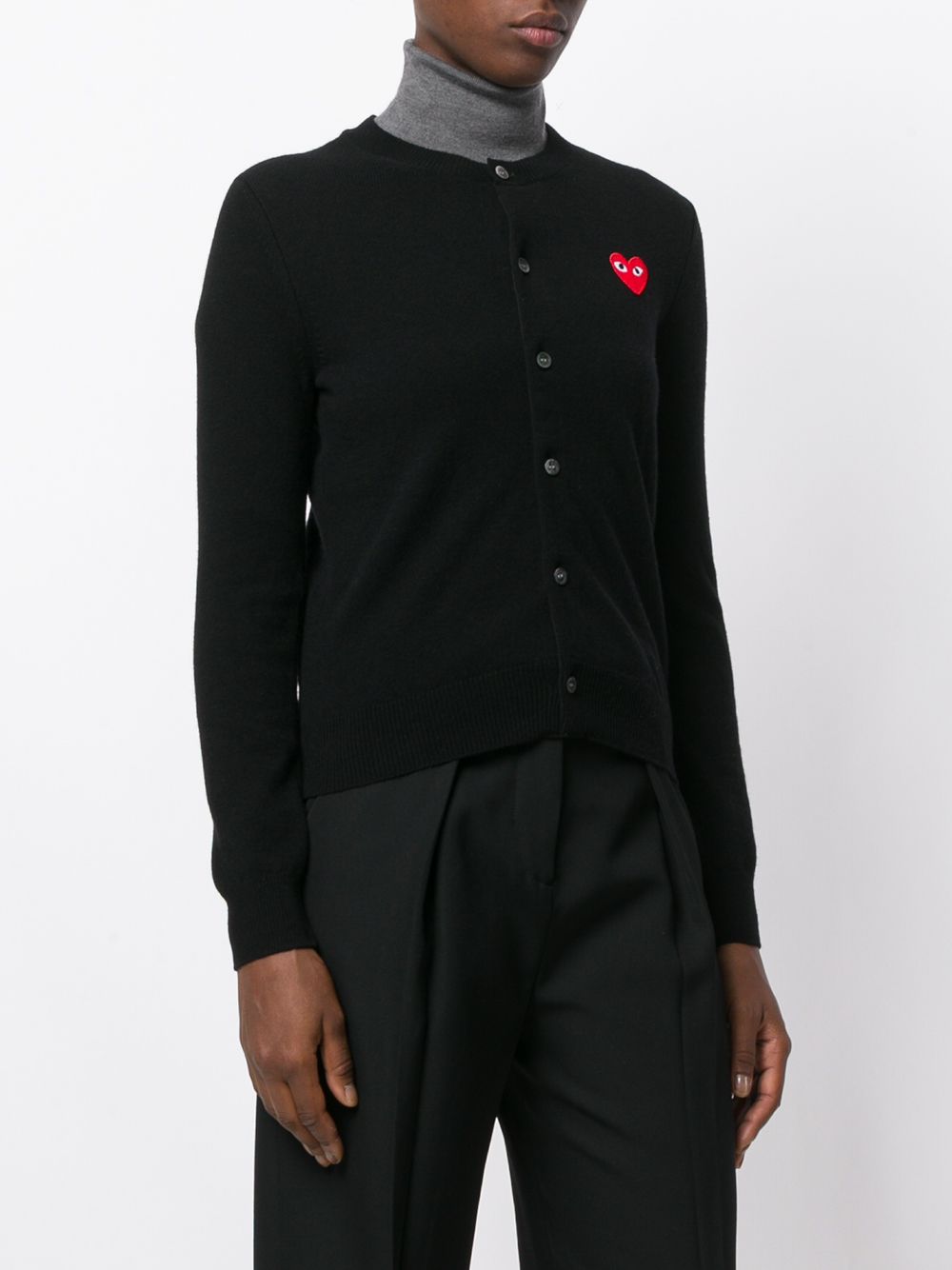 Comme des Garcons Sweaters Black — Silk & Wool Cardigan
