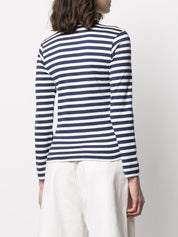 Comme des Garçons Blue Striped T‑Shirt — Luxury Cotton Top