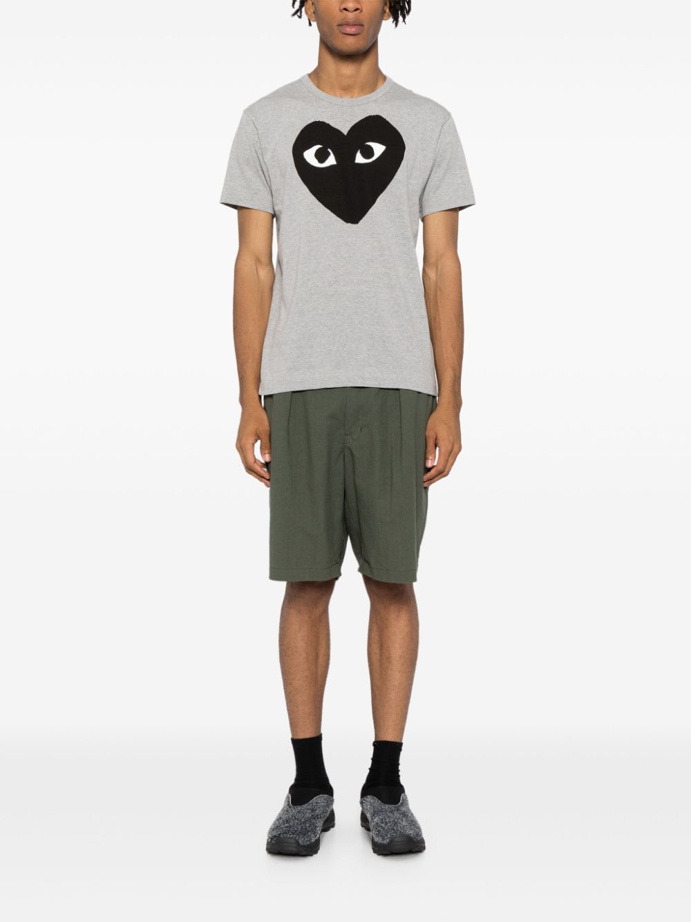 Comme des Garçons Grey Silk & Nylon Cotton T-shirt