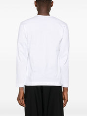 Comme des Garçons White T-Shirt & Polo — Silk‑Blend Topwear