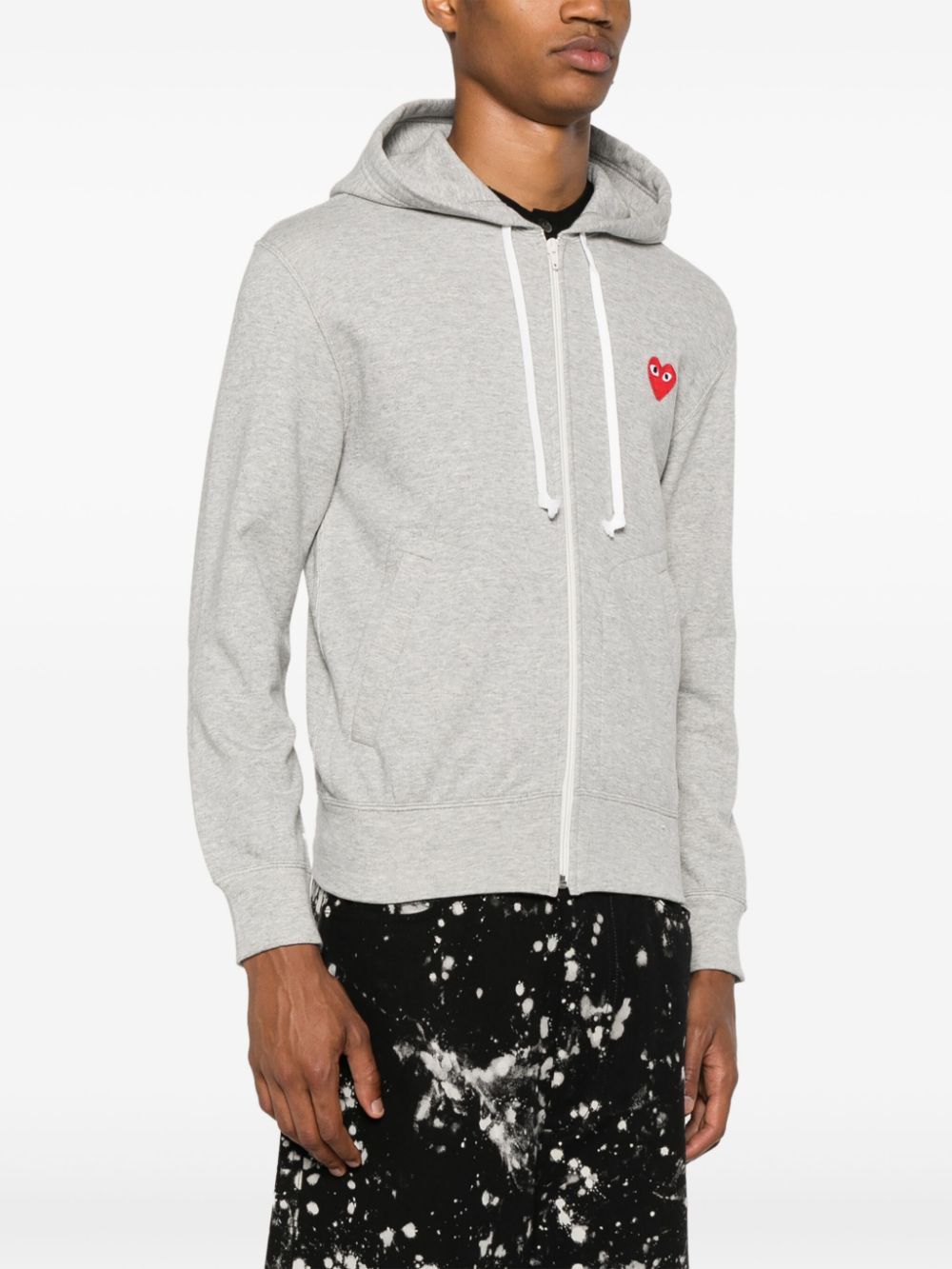 Comme des Garçons Grey Silk & Nylon Hoodie
