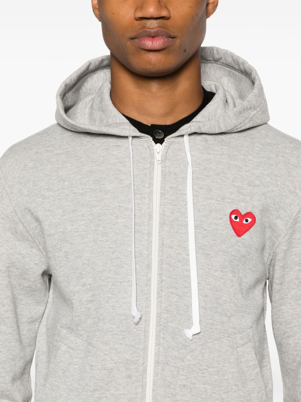 Comme des Garçons Grey Silk & Nylon Hoodie