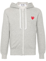 Comme des Garçons Grey Silk & Nylon Hoodie