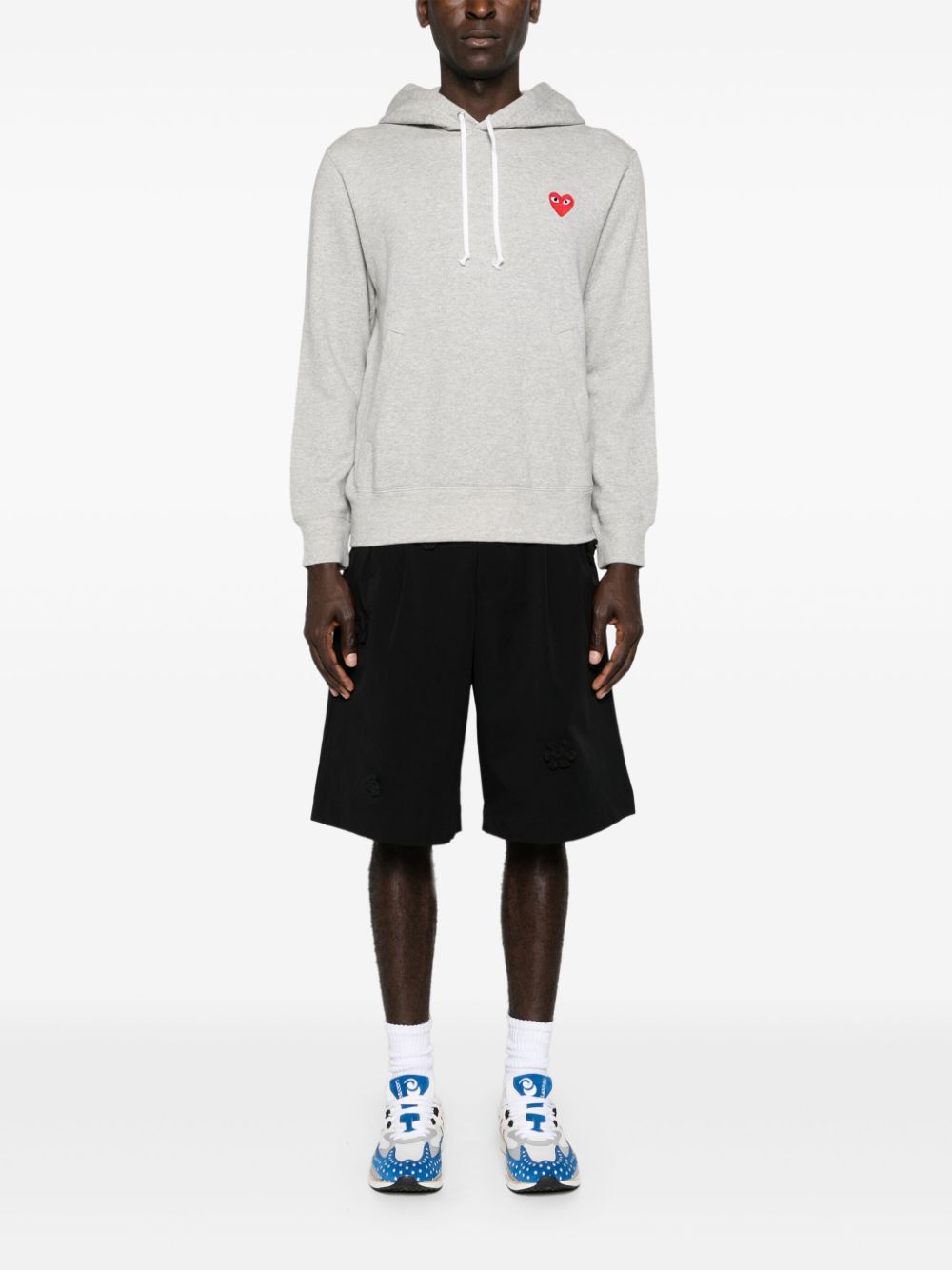 Comme des Garcons Grey Sweater — Silk‑Blend Hoodie