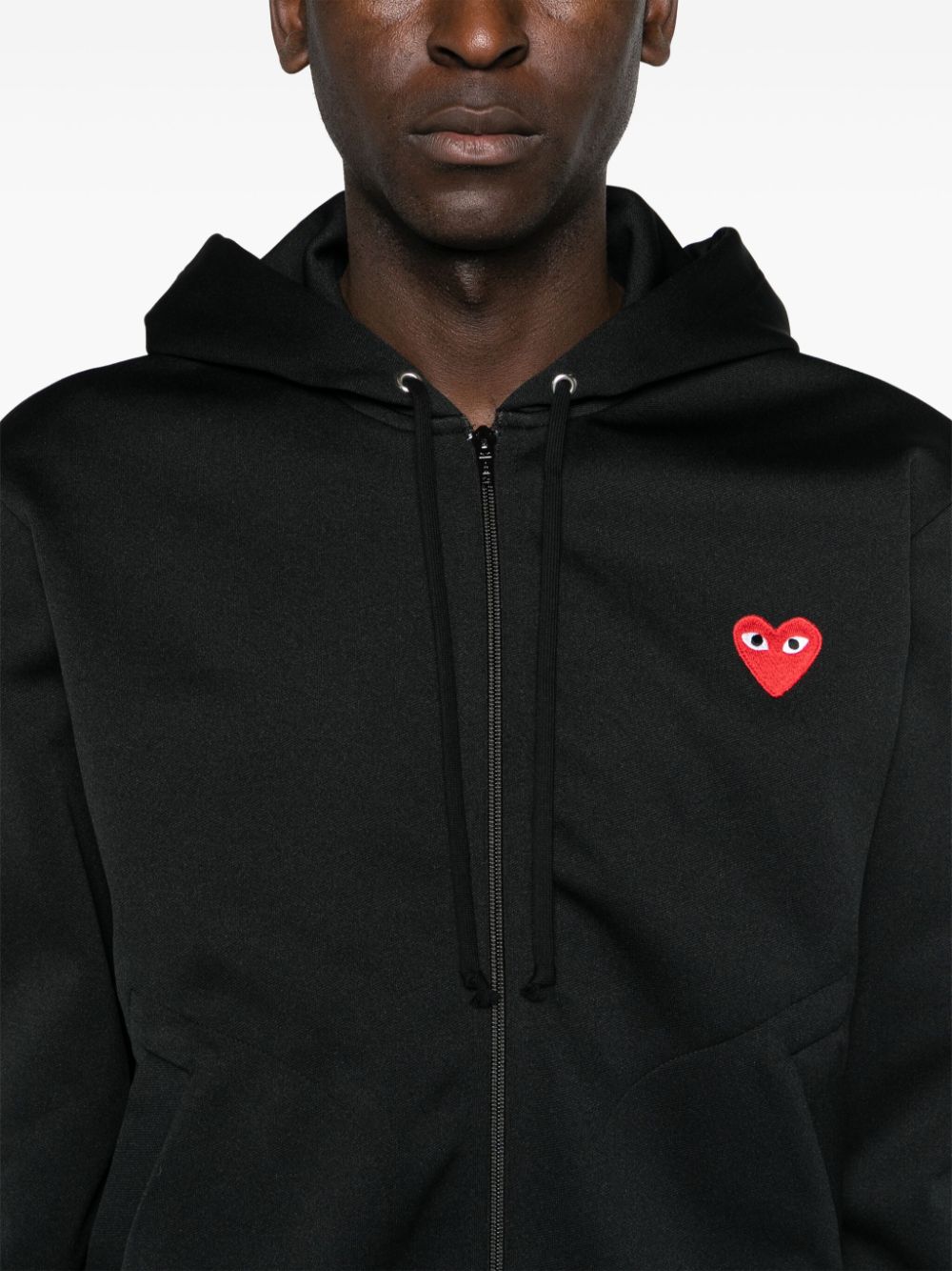 Comme des Garçons Black Sweater — Silk & Nylon Cotton Hoodie
