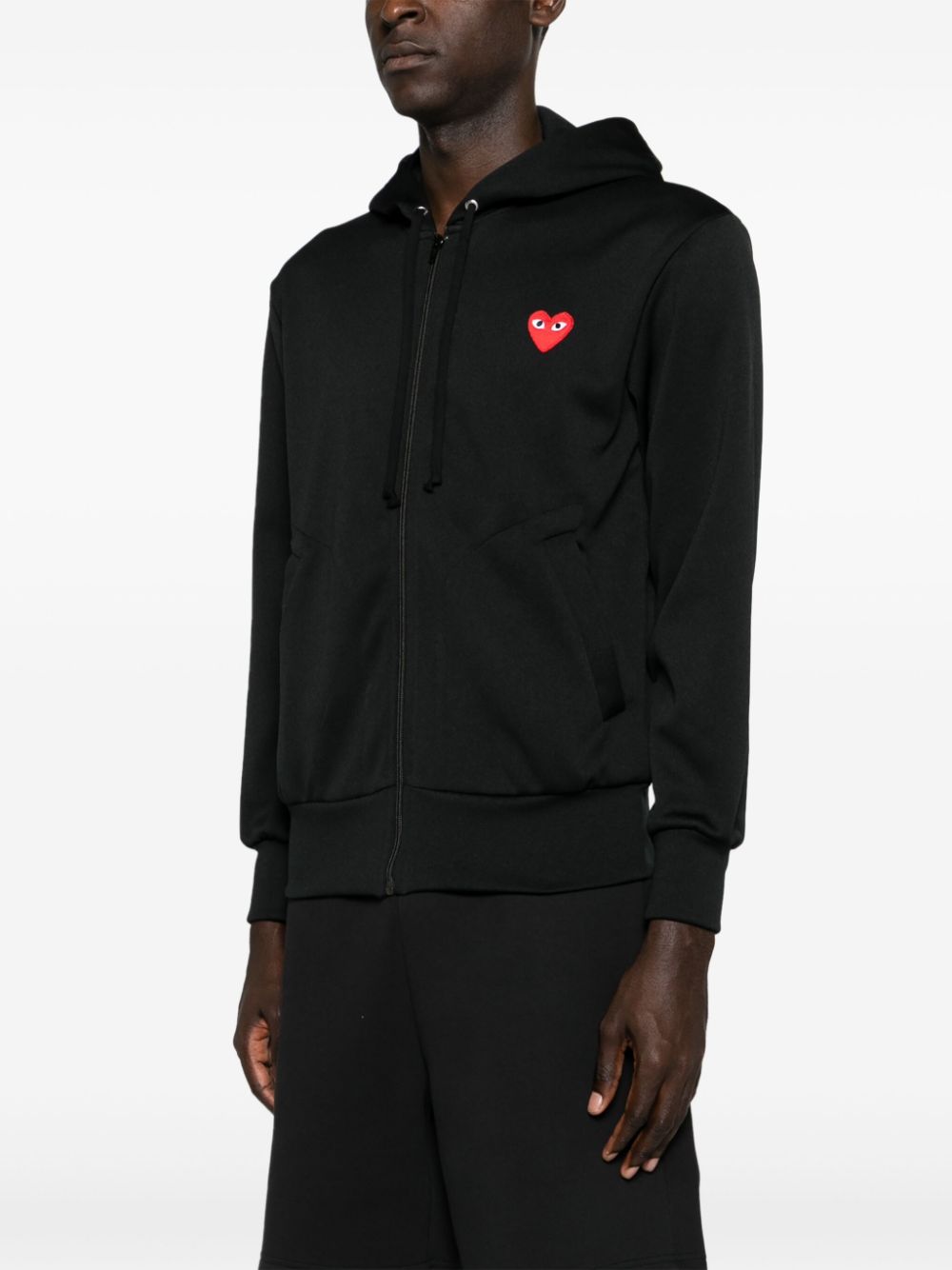 Comme des Garçons Black Sweater — Silk & Nylon Cotton Hoodie
