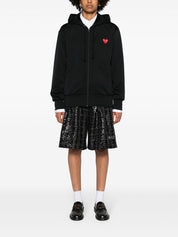 Comme des Garçons Black Sweater — Silk & Nylon Cotton Hoodie