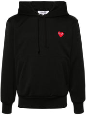 Comme des Garçons Black Hoodie — Signature Heart Sweater