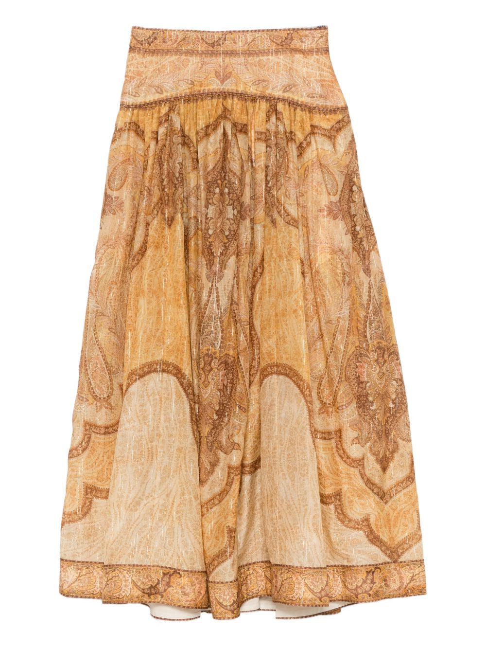 Zimmermann Beige Skirts — Wanderlust Cotton‑Silk Maxi