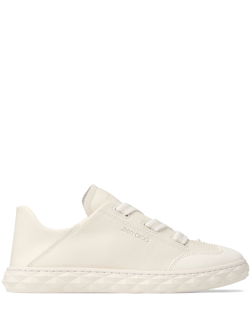 Jimmy Choo Sneakers White — Silk & Nylon Diamond Light