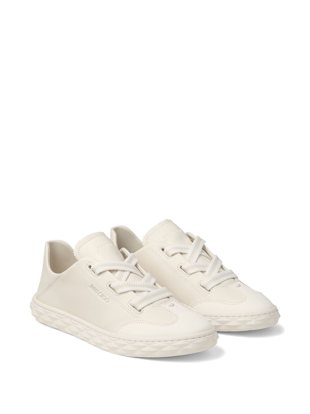 Jimmy Choo Sneakers White — Silk & Nylon Diamond Light