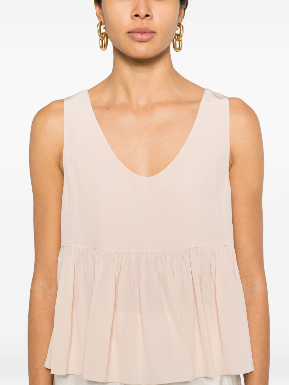 Chloé Chloè Top Powder — Silk Top for Women
