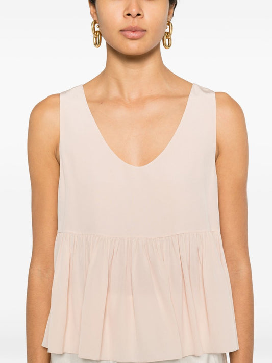 Chloé Chloè Top Powder — Silk Top for Women