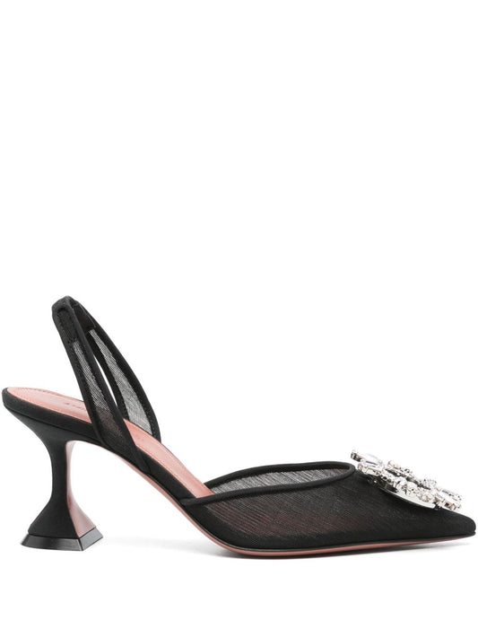 Amina Muaddi With Heel Black