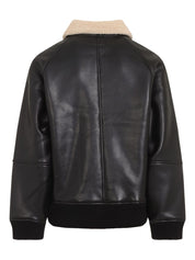 CARHARTT WIP PRE Jackets Black — Shearling‑Collar Jacket