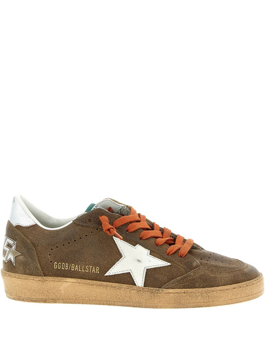 Golden Goose Brown Leather Ball Star Sneakers — Men’s