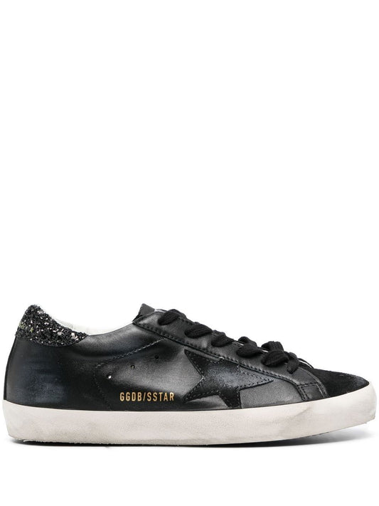 Golden Goose Super-Star Sneakers — Black Leather (Women)