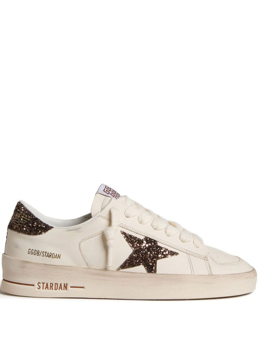 Golden Goose Brown Sneakers — Glitter Star Stardan Leather