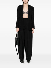 Golden Goose Grey Embroidered Chain Silk-Feel Top