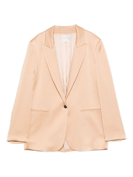 Forte Forte Beige Single‑Breasted Jacket — Women’s Blazer