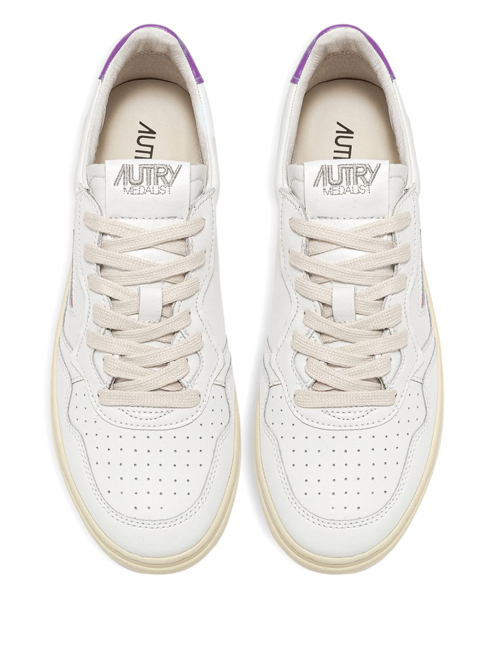 Autry Sneakers Purple — Women's Leather Low Top