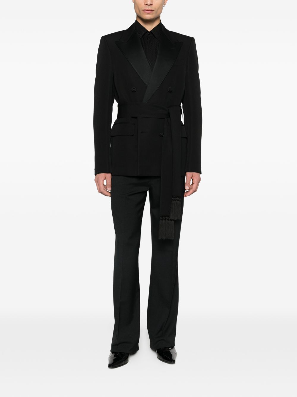Valentino Black Wool Double‑Breasted Jacket — Men’s Jackets