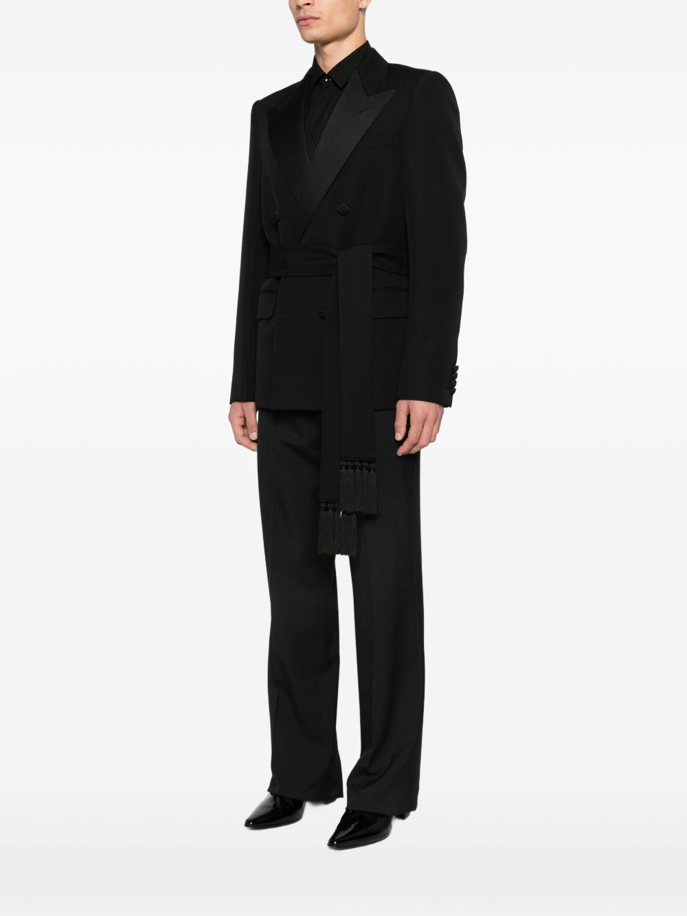 Valentino Black Wool Double‑Breasted Jacket — Men’s Jackets