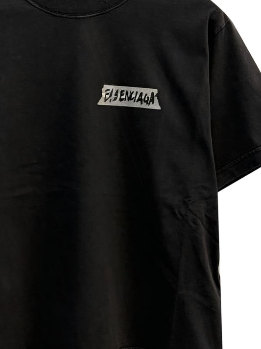 Balenciaga Black Crew Neck Tees & Polos — Luxe Tops